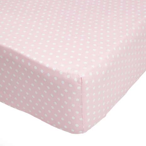Fluffy Friends Pink 25cm Fitted Sheet