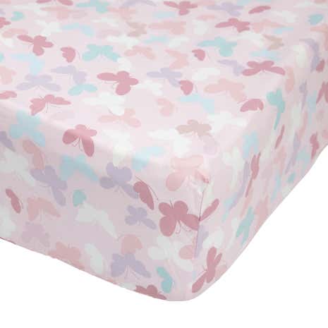 Maisie Heart Pink 25cm Fitted Sheet
