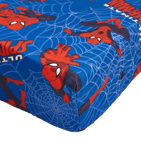 Marvel Spiderman Blue 25cm Fitted Sheet