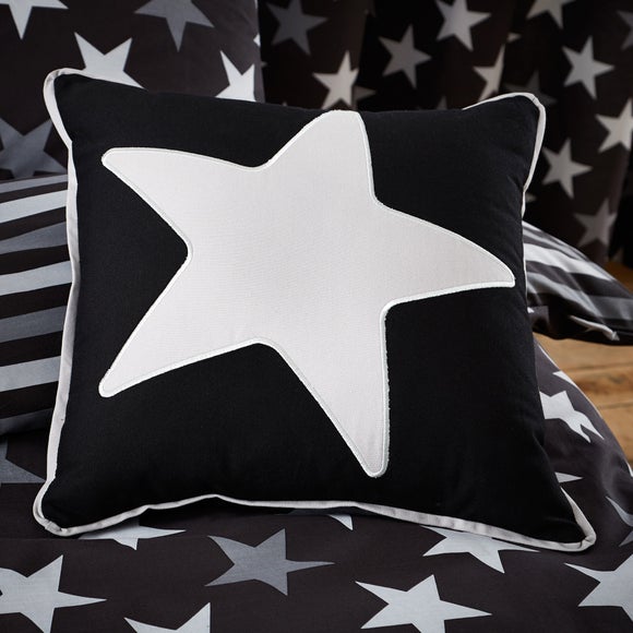 Stars Black Cushion
