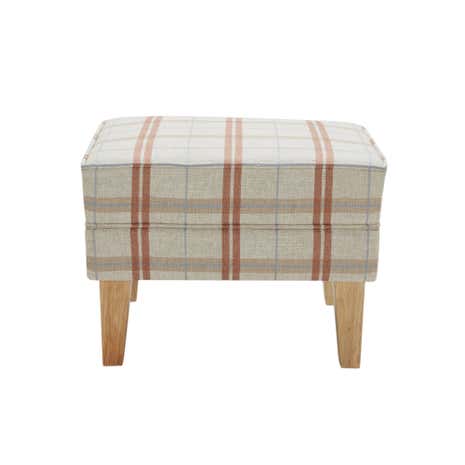 Edinburgh Dark Check Footstool