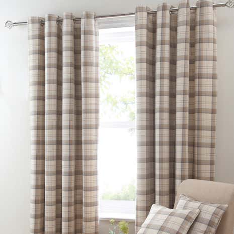 Balmoral Ochre Blackout Eyelet Curtains