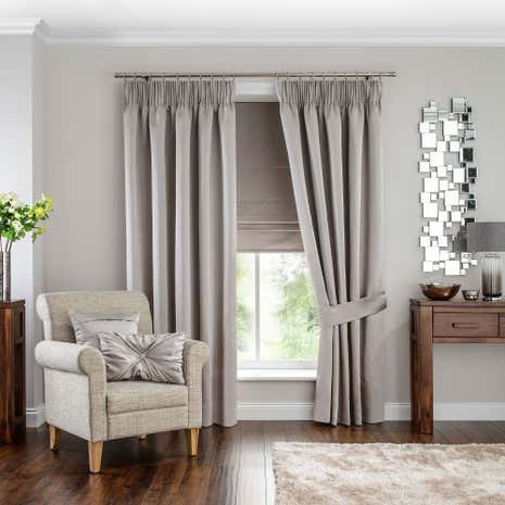 5A Fifth Avenue Venice Oyster Pencil Pleat Black Out Curtains