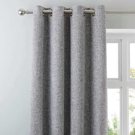 Vermont Monochrome Eyelet Lined Curtains