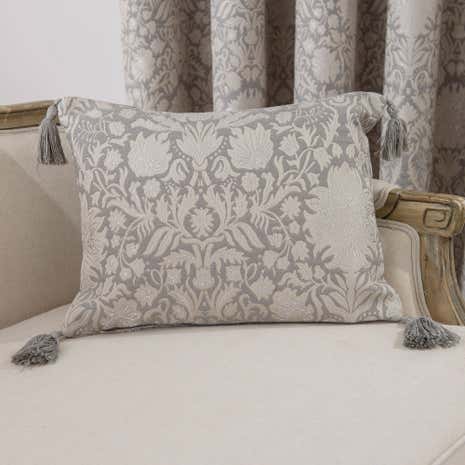 Kensington Silver Boudoir Cushion