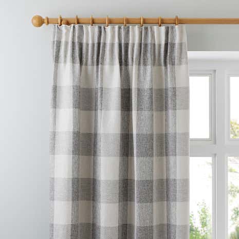 Skye Natural Lined Pencil Pleat Curtains