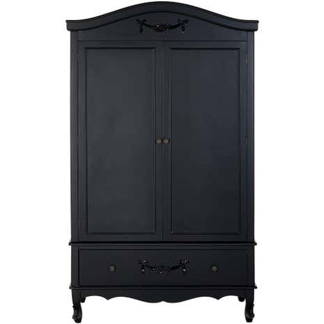 Toulouse Black Double Wardrobe