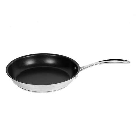 Brushed Stainless Steel 28cm Frying Pan