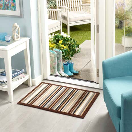 Marvel Natural Washable Striped Mat