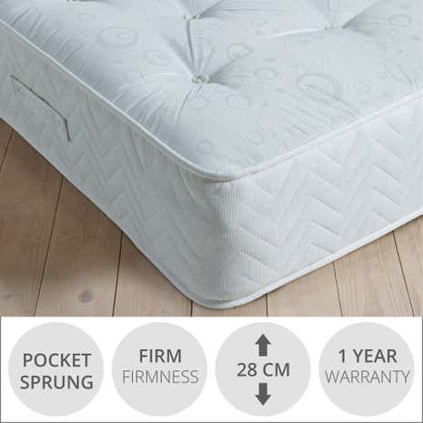 Zoned Damask Pocket Sprung Mattress