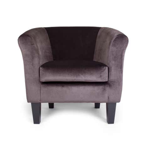 Genova Velvet Steel Deluxe Tub Chair