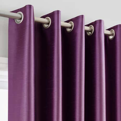 Montana Plum Lined Eyelet Curtains