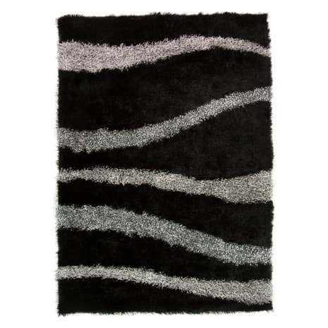 Black Vibe Shaggy Rug
