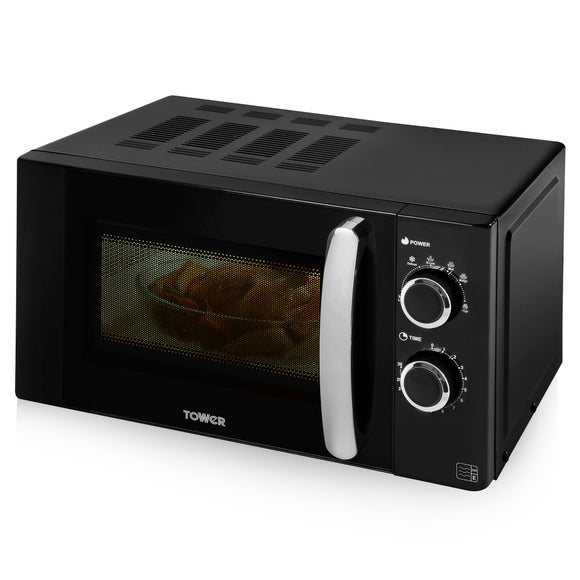 Tower 800W Black 20L Digital Microwave
