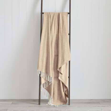 Plain Wool Effect Throw