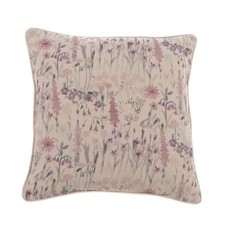 Mauve Watercolour Meadow Cushion
