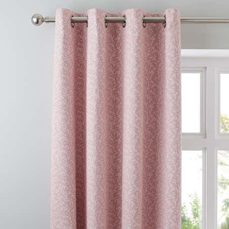 Annie Pink Thermal Eyelet Curtains