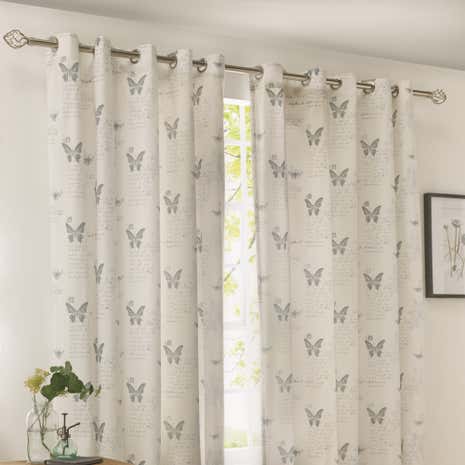 Darwin Blue Thermal Eyelet Curtains
