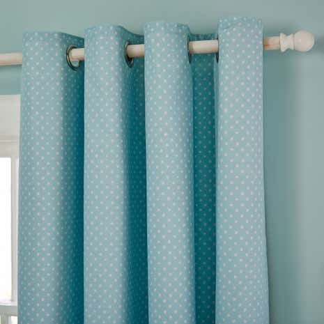 Matilda Duck-Egg Blackout Eyelet Curtains