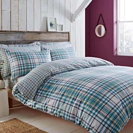 Hartford Teal Duvet Cover and Pillowcase Set