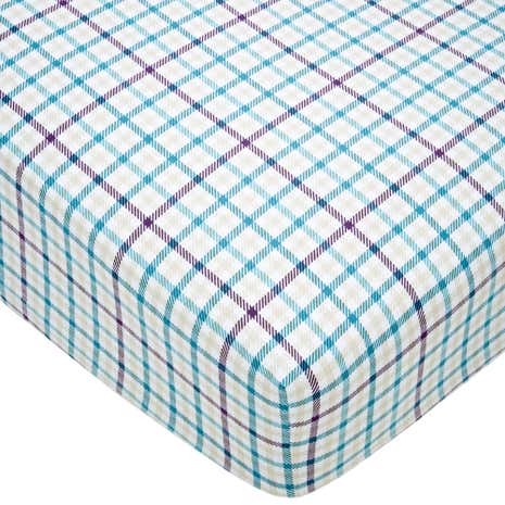 Hartford 100% Cotton Teal Fitted Sheet