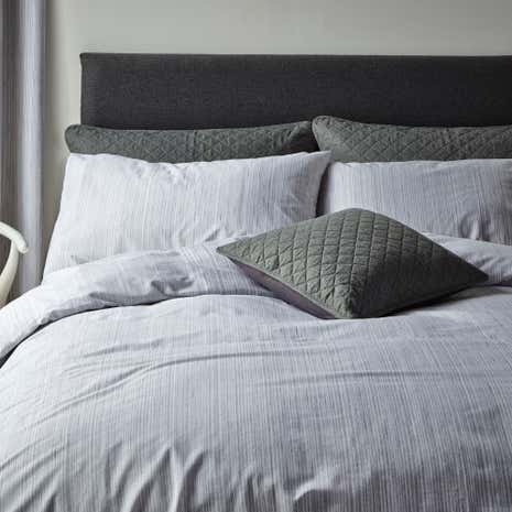 Jasper Grey Duvet Cover and Pillowcase Set