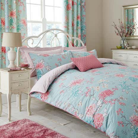Kyoto Duck-Egg Duvet Cover and Pillowcase Set