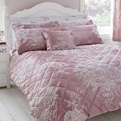 Laura Mauve Jacquard Bedspread