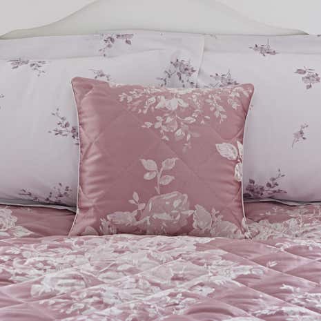 Laura Mauve Jacquard Square Cushion