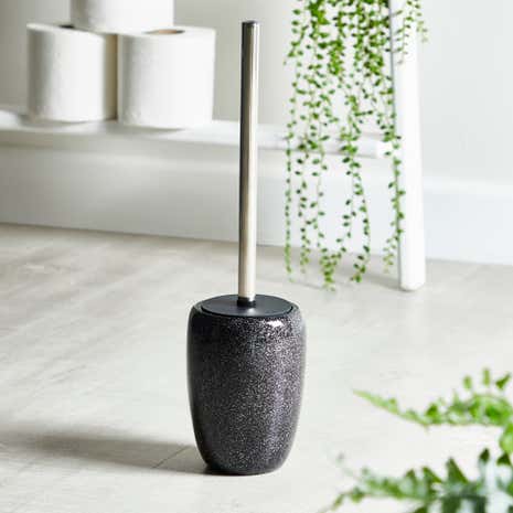 Sparkle Black Resin Toilet Brush