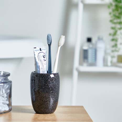Sparkle Black Resin Tumbler