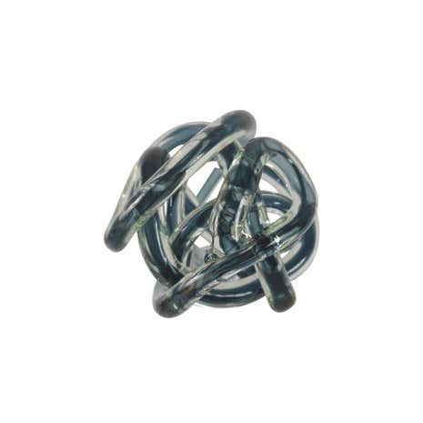 Hotel Grey Glass Swirl Ornament