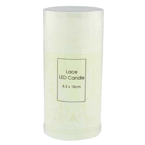 Lace LED Cream Candle