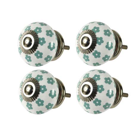 Ceramic Ditsy Print Door Knobs