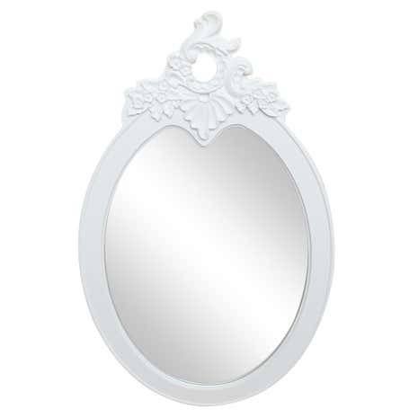 Toulouse White Wall Oval Mirror