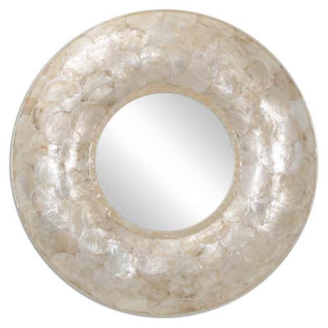 Capiz Fan Mirror