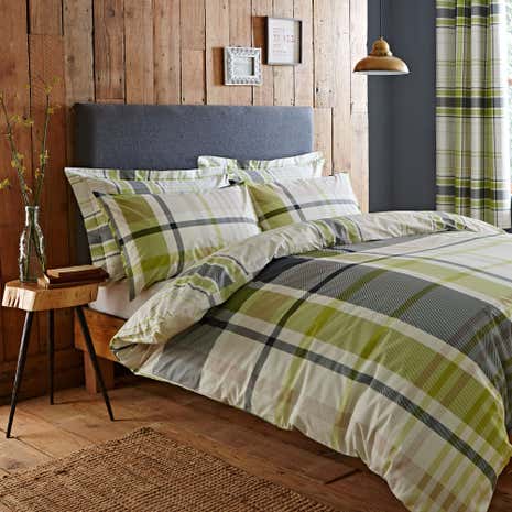 Stanley Green Duvet Cover and Pillowcase Set
