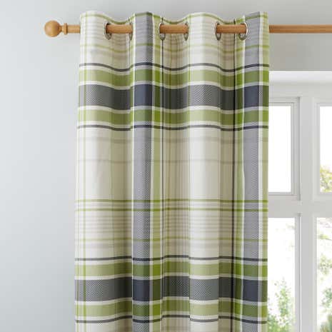 Stanley Green Thermal Eyelet Curtains