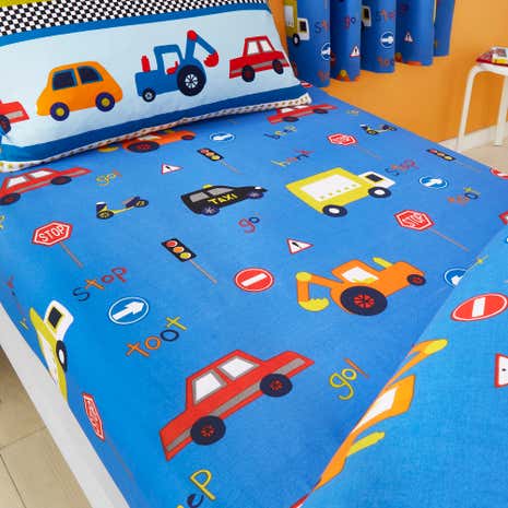 Transport Blue Fitted Sheet