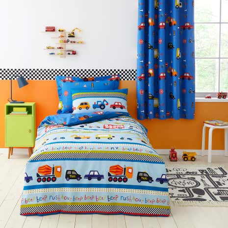 Transport Blue Duvet Cover Set