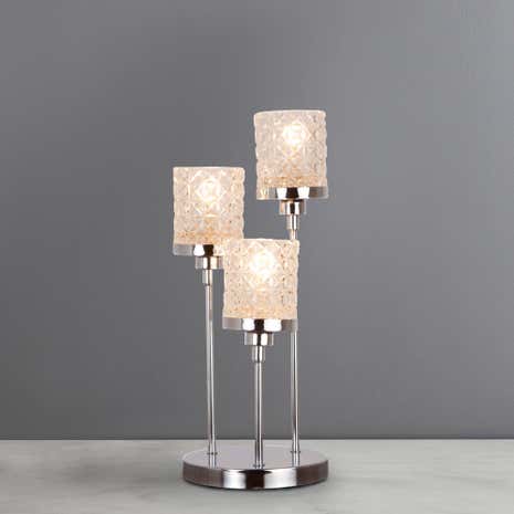 Satine Chrome Table Lamp