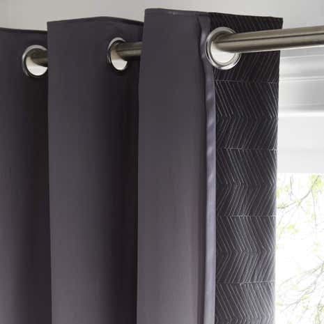 Owen Black Thermal Eyelet Curtains