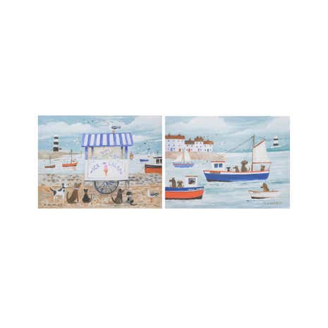 Nautical Dogs Canvas