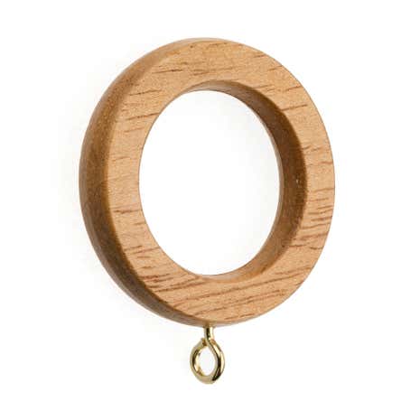 Elements Pack of 5 Wooden Curtain Rings Dia. 28mm