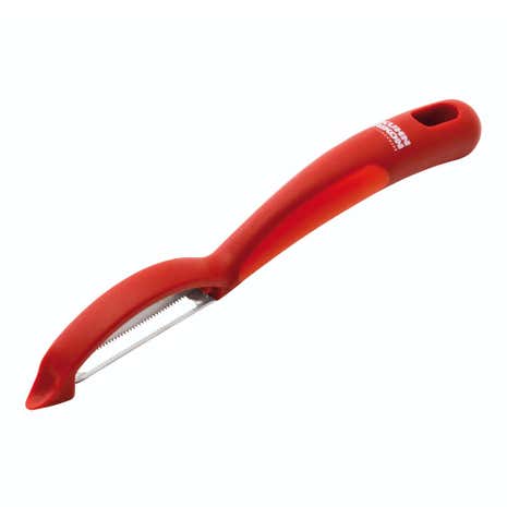 Kuhn Rikon Swiss Piranha Red Serrated Swivel Peeler