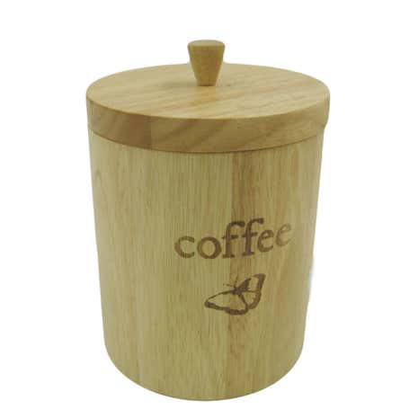 Rustic Romance Wooden Coffee Canister
