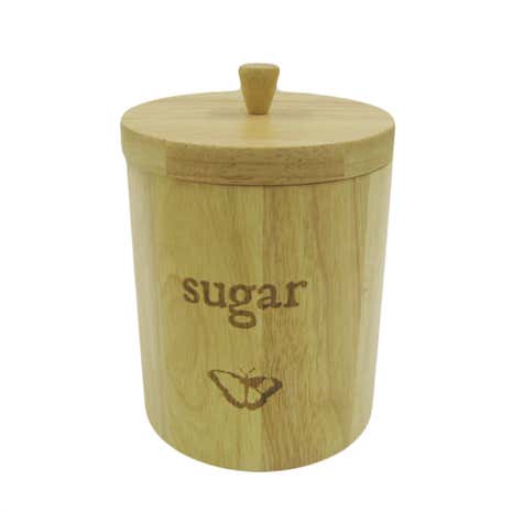 Rustic Romance Wooden Sugar Canister