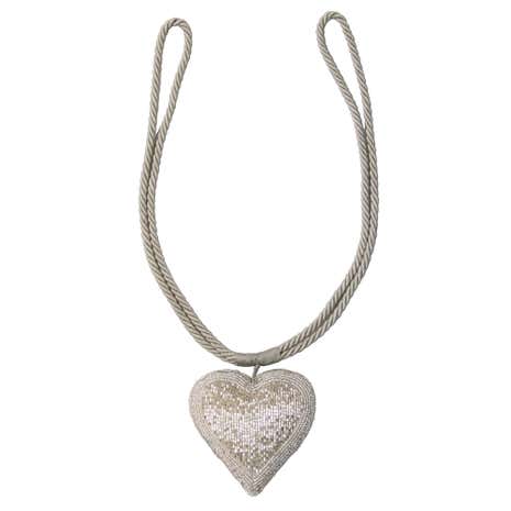 Beaded Heart Tieback