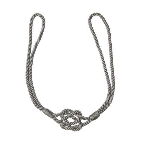 Platinum Knotted Rope Tieback