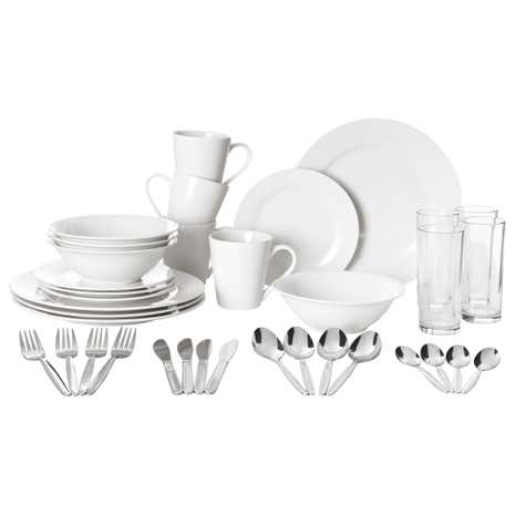 Essentials White 36 Piece Starter Dinner Set